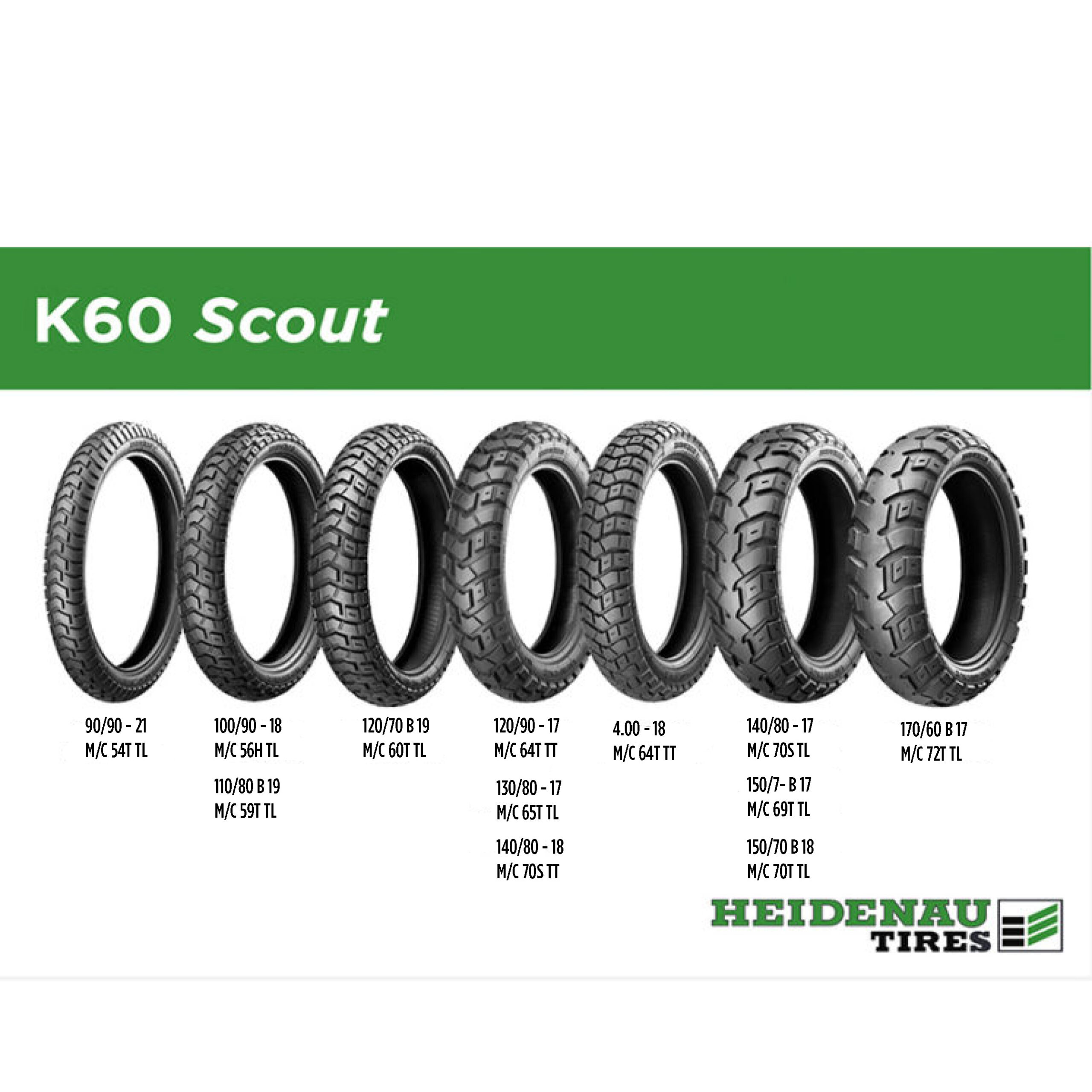 Heidenau K 60 Scout (M+S) 120/80 - 18 62T TT (Hinterreifen) – Bild 3